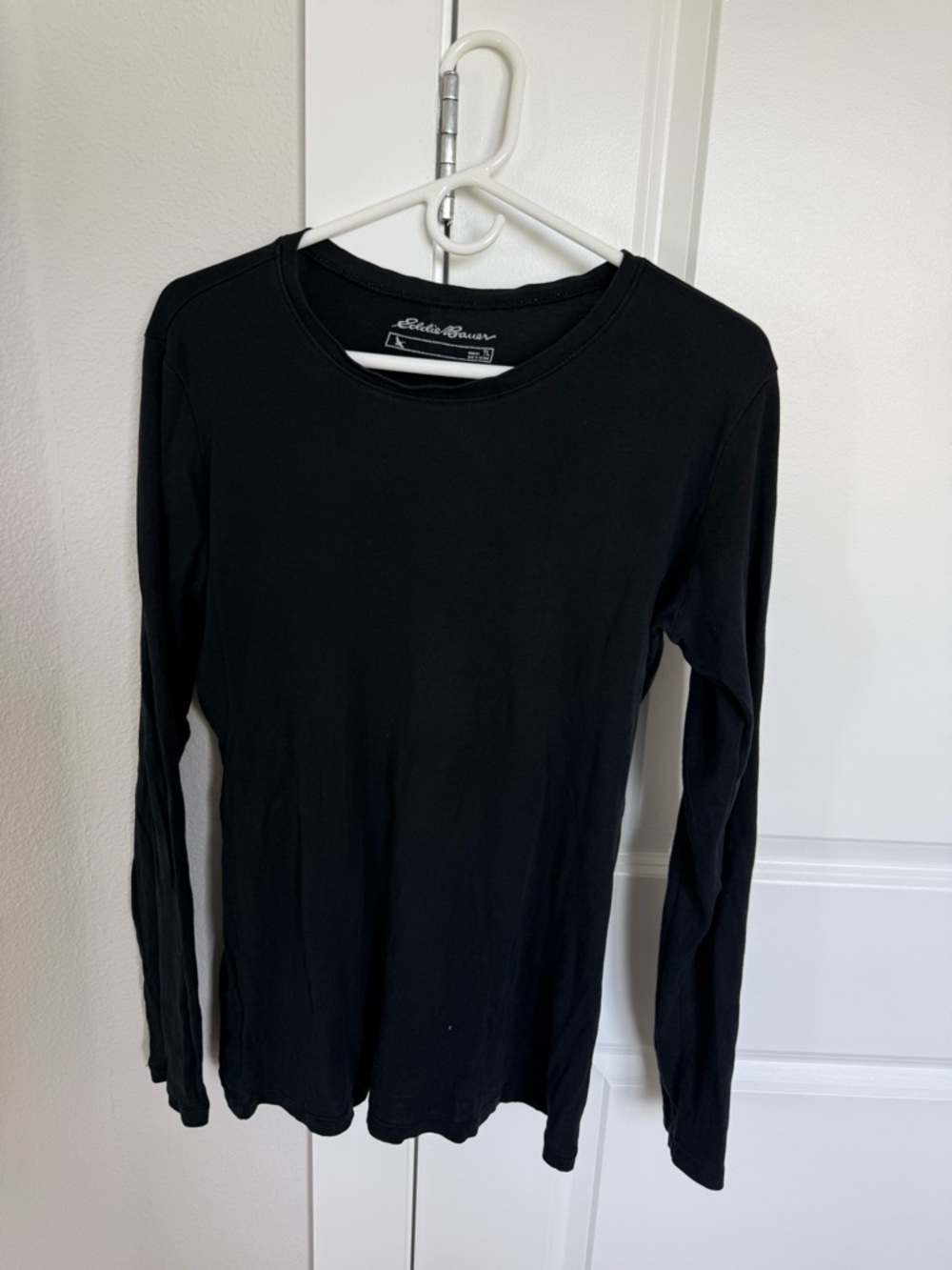 Eddie Bauer Black Long Sleeve Crew Neck Tee large tall